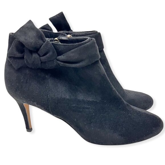 Nanette Lepore “Grace” Black Faux Suede Ankle Booties - Picture 1 of 12